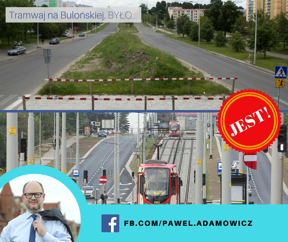 Linia tramwajowa na Morenę - Piecki Migowo - ul. Bulońska - Gdańsk - Paweł Adamowicz
